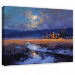 LEINWANDBILD Landschaft Natur Lila 60x40 cm
