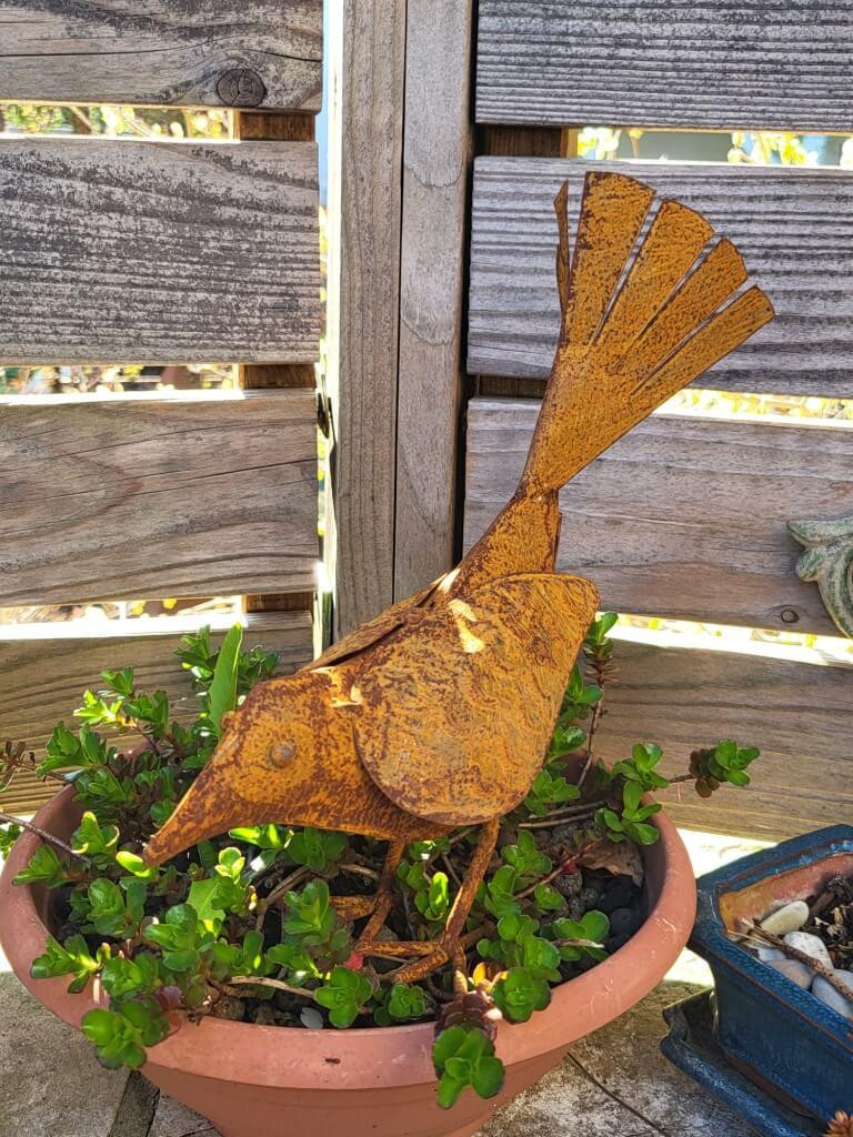 Edelrost Vogel Birdy decoratie voor op tafel