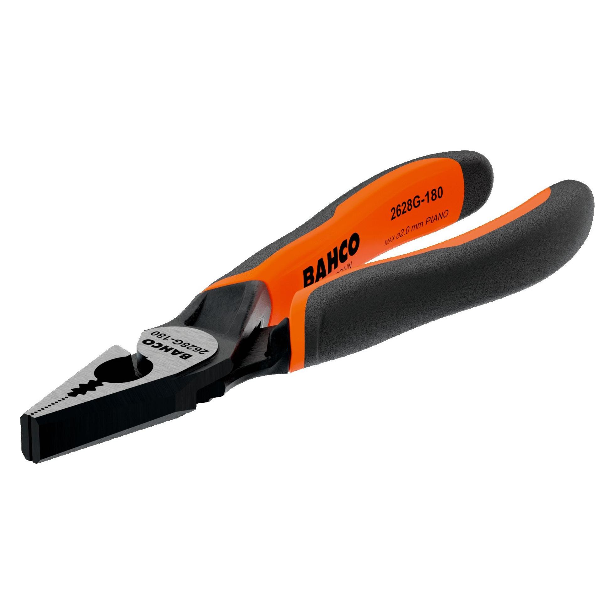 Bahco ERGO Kombizange mit Öffnungsfeder, Zwei-Komponenten-Griff, phosphatiert(160 mm) Industrieverpackun (160 mm) (2628 G-160IP)