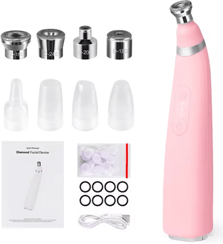 Inspire Essentials RadiancePro Diamond Microdermabrasion Facial Machine Home Use pink
