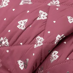 Steppstoff "Schmetterlinge", mauve