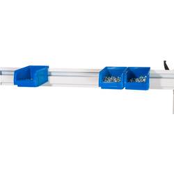 Manuflex ZB3906.7035 Boxenträgerschiene für UNIVERSAL und PROFI in Lichtgrau RAL 7035, BxTxH = 1496 x 2 x 100 mm