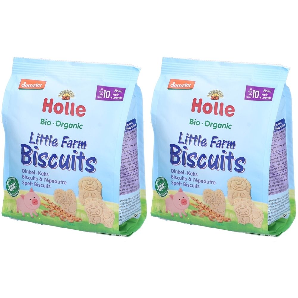 Holle Kleine Kekse vom Bio-Bauernhof x2 2x100 g Set