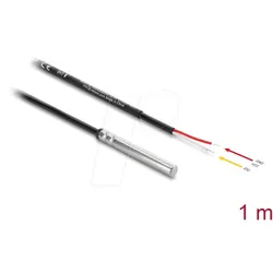DELOCK 91406 - Temperaturfühler-Kabel, DS18B20, 2x offene Kabelenden, 1 m