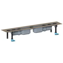 DALLMER Duschrinne CeraLine PLAN 2 Abläufe, F 800mm, DN 50 Bauhöhe 90mm, 521903