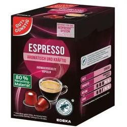 Gut & Günstig Kaffeekapseln Espresso 104 g braun