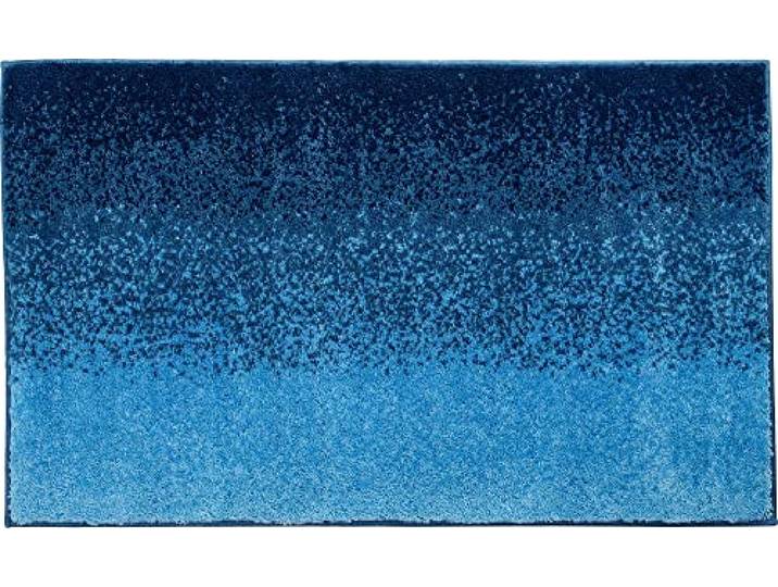 Erwin Müller Badematte, Badteppich, Badvorleger blau Größe 50x80 cm - rutschhemmend, weich und flauschig, für Fußbodenheizung geeignet