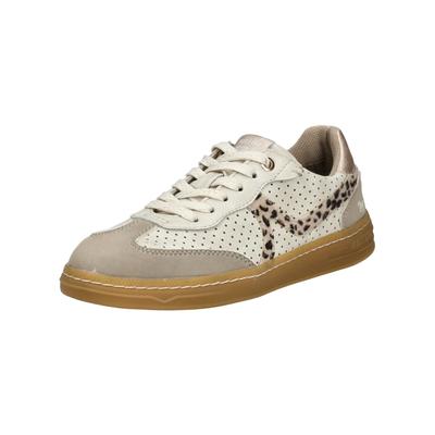 Sneaker MUSTANG SHOES "Mustang Shoes Sneaker Lederimitat", Damen, Gr. 38, beige, Lederimitat, Schuhe Sneaker