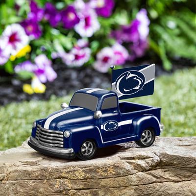 Evergreen NCAA Rally Truck Garden Statue with Team Flag