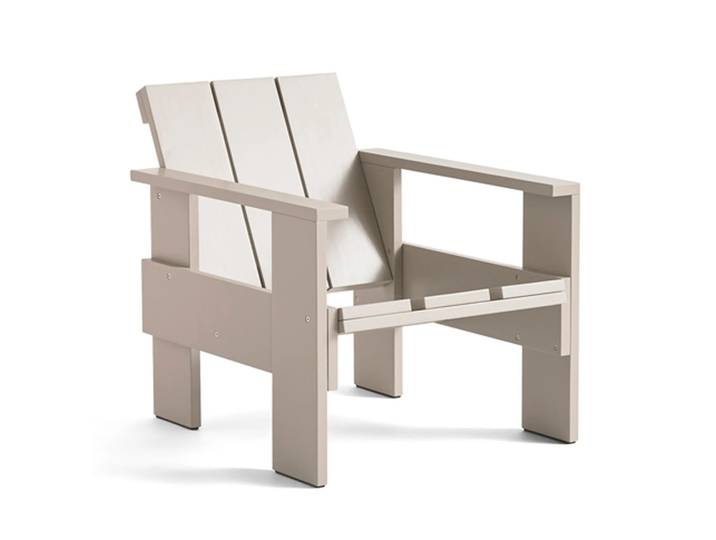 HAY Chaise lounge Crate en pin laqué London fog