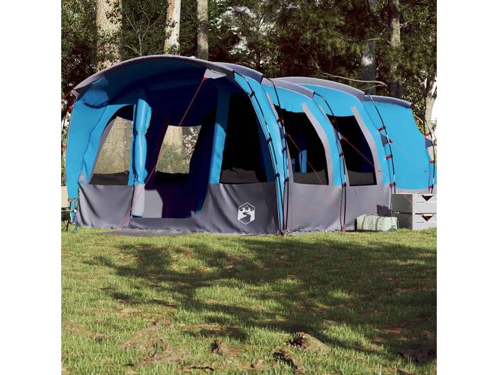 vidaXL Tunnel-Familienzelt 8 Personen Blau Wasserdicht