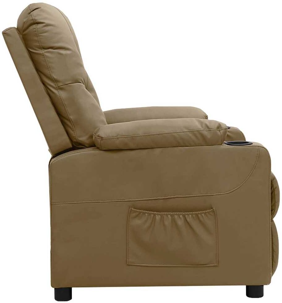 vidaXL Fauteuil inclinable Cappuccino Similicuir