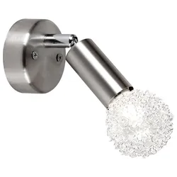 Wand Strahler Beleuchtung Spot beweglich Leuchte Nickel E14 Lampe