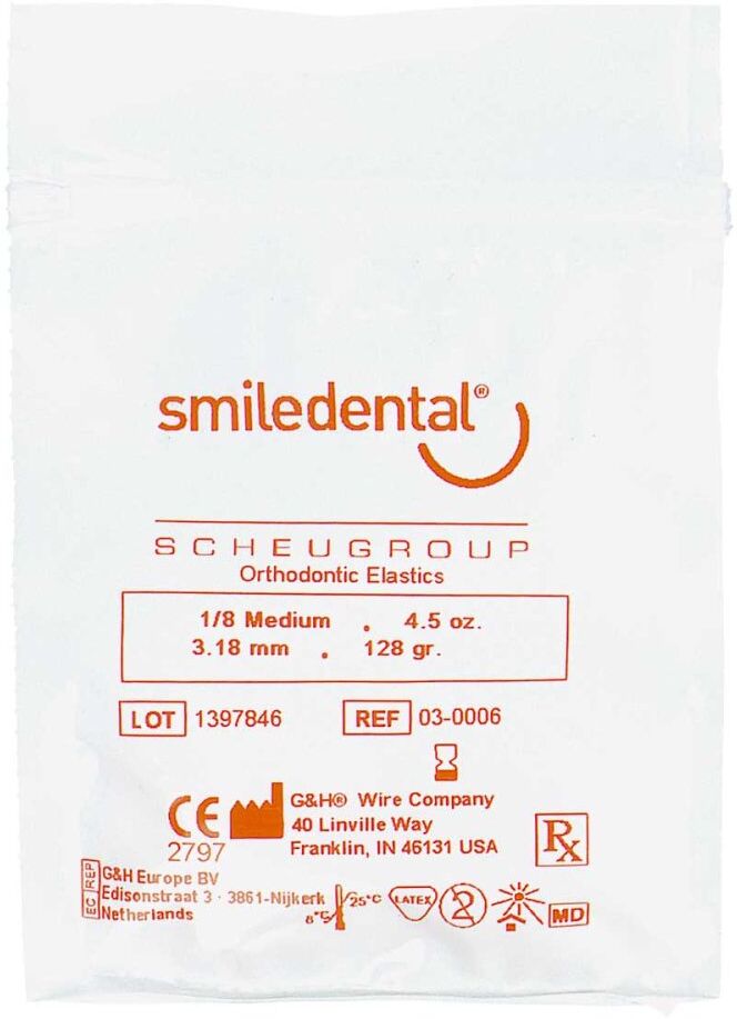 Zahnspangengummis 1/8 3,2 Mm 4,5 Oz Latexfarben