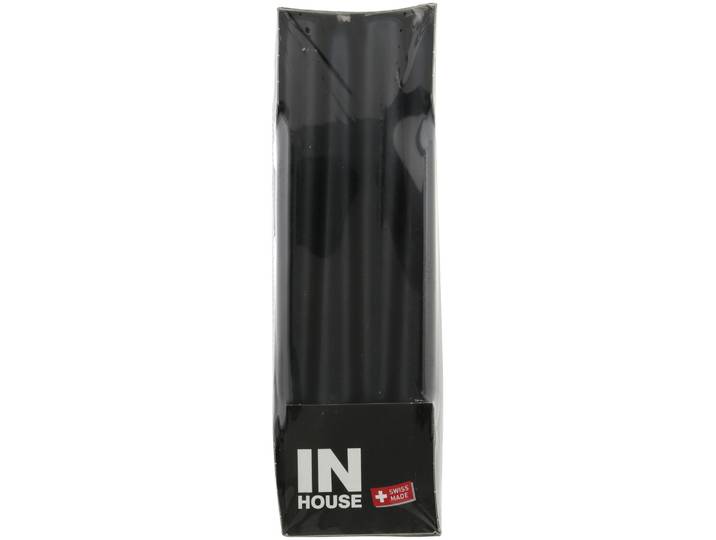 Inhouse Spitzkerzen schwarz 2.2x24cm 12 Stück
