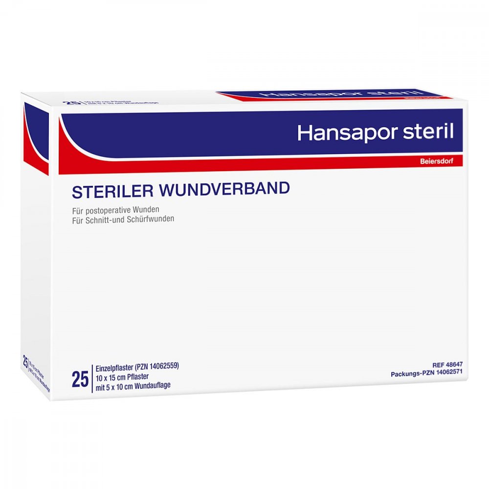 Beiersdorf AG Hansapor steril Wundverband 10x15 cm 14062571