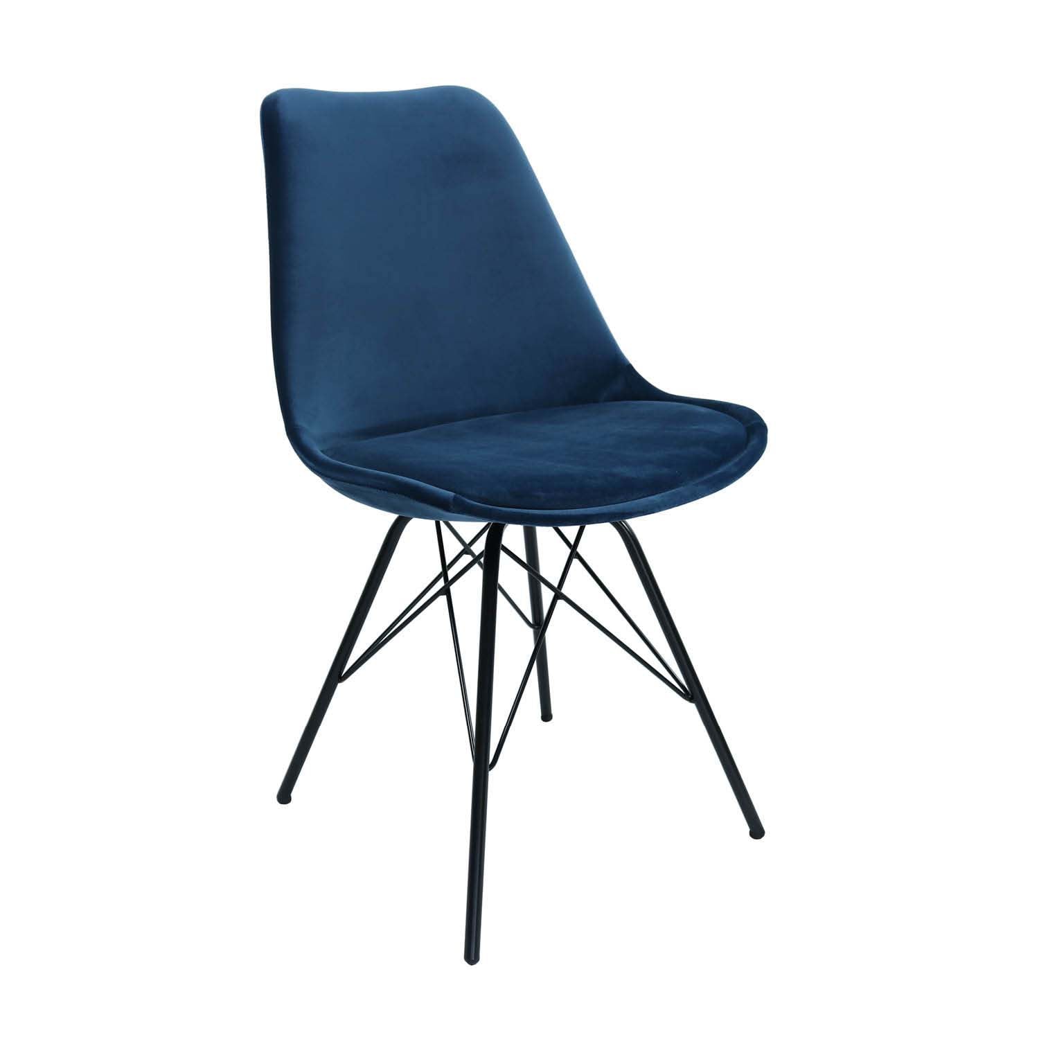Kick kuipstoel Velvet Donkerblauw van Kick Collection