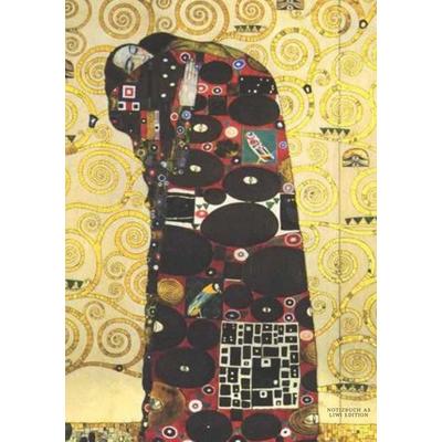 Notizbuch schön gestaltet mit Leseband - A5 Hardcover blanko - Gustav Klimt 'Umarmung' - 100 Seiten 90g/m, Gebundene Ausgabe von Notizbuch A5,Notebook