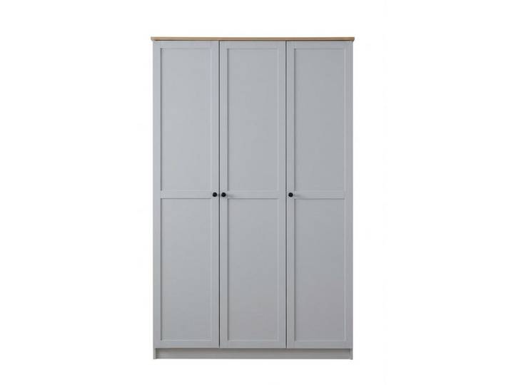 Xlmoebel Kleiderschrank Weißer 3-türiger Kleiderschrank großer Schrank Jugendschrank Holz