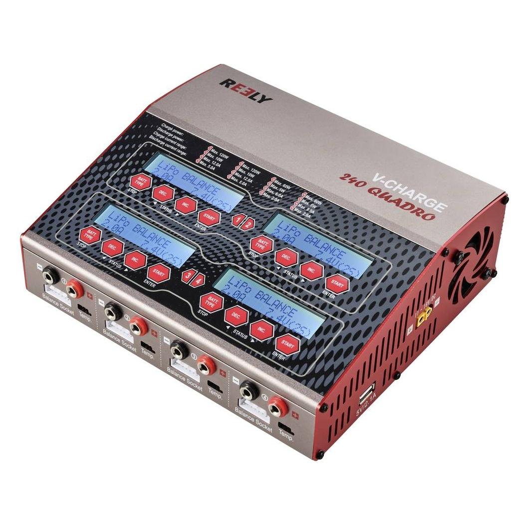 Reely V-Charge 240 Quadro Modellbau-Multifunktionsladegerät 12 V, 230V 12A LiPo, LiIon, LiFePO, LiH (RE-8264343)