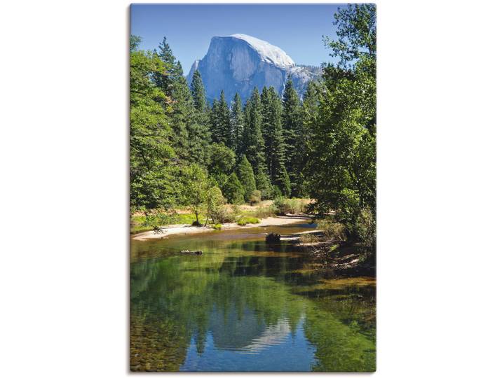 Leinwandbild ARTLAND Yosemite Valley Half Dome River of Mercy , grün (farbe bild(er): grün), B:40cm H:60cm, Bilder, Leinwandbild, auf Holzrahmen gespannt