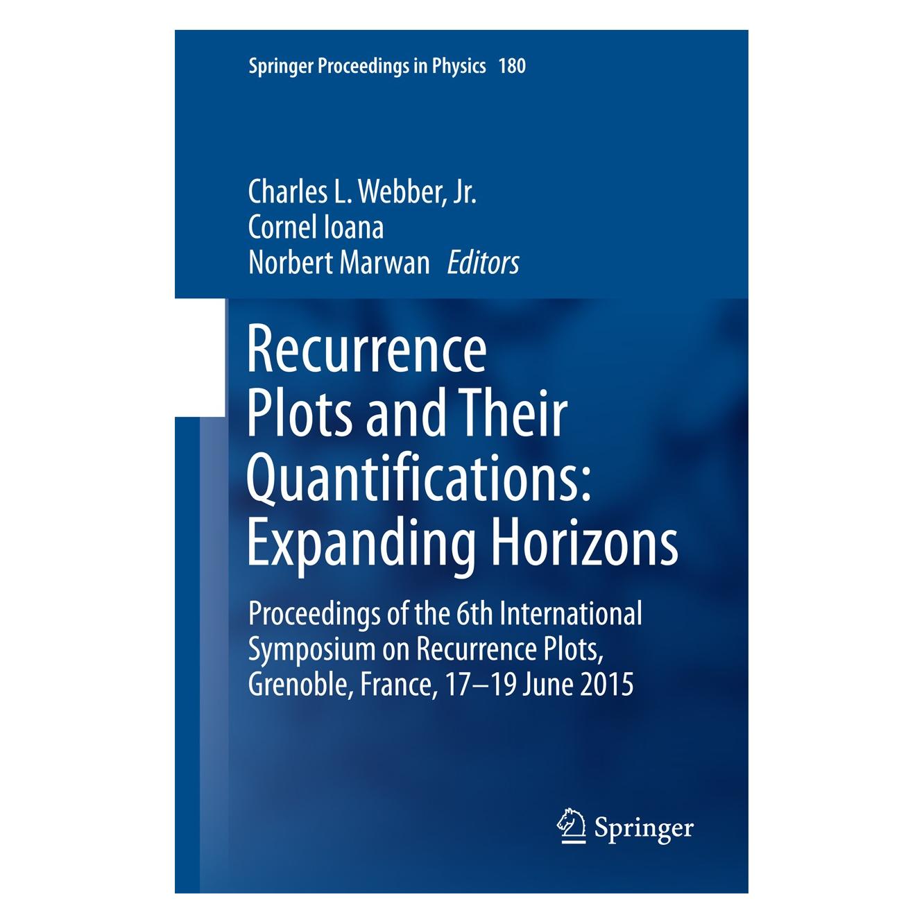 Springer Recurrence Plots and Their Quantificati (9783319299211)