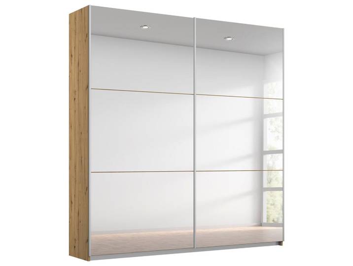 Schwebetürenschrank Reflect inkl. Inneneinteilung, 2 Körbe