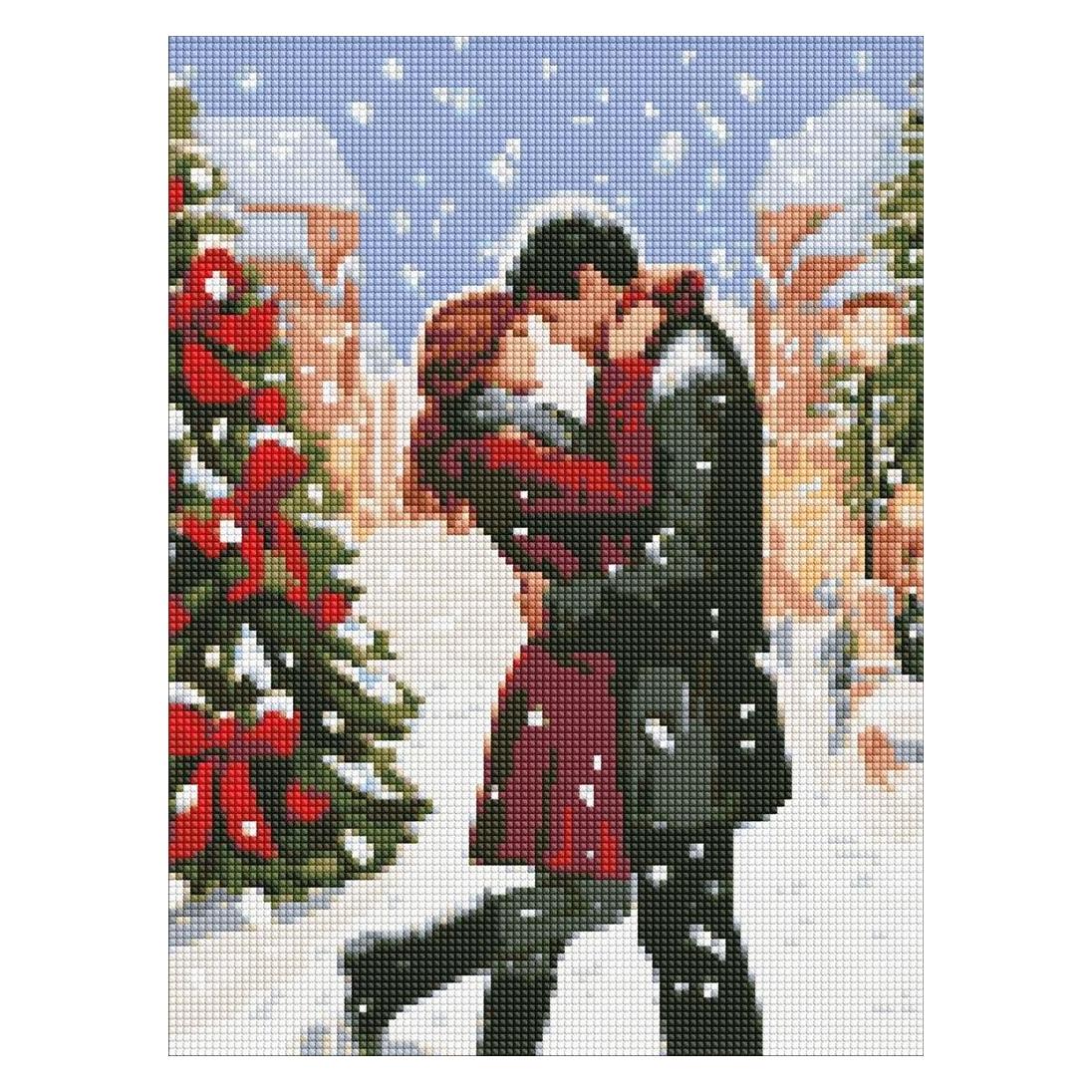 Ideyka Diamantmosaik ohne Rahmen - Winterromantik (54611186)