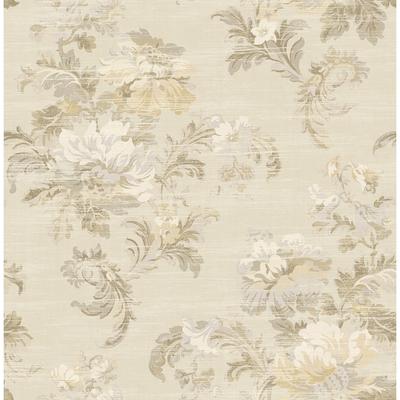 Seabrook Designs Corby Floral Unpasted Wallpaper