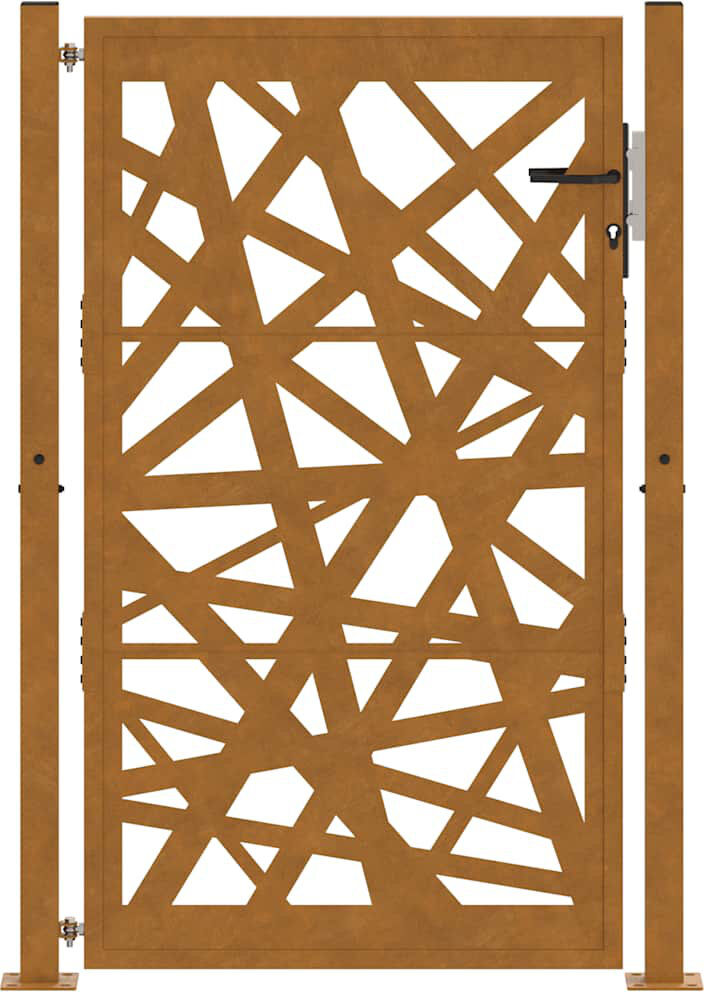 Ivy Bronx 105 cm W Gate Fencing with 1 Panel(s) Included Rusty 105 x 155 cm