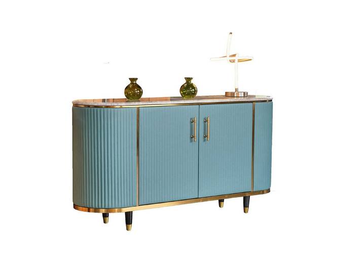 KAWOLA Sideboard MARIA, Marmorplatte Kunstleder verschiedene Farben