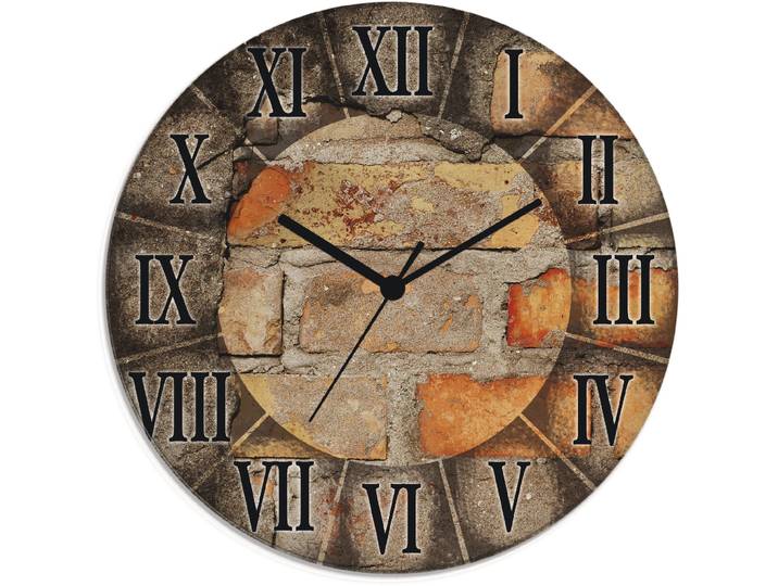 Wanduhr ARTLAND Antike Uhr , braun, T:1,8cm, Wanduhren, Wanduhr, wahlweise mit Quarz- oder Funkuhrwerk, lautlos ohne Tickgeräusche