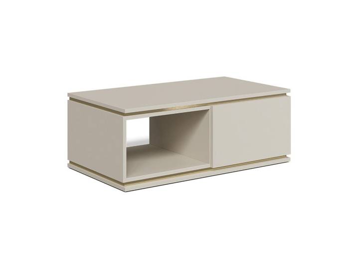 Vicco Couchtisch Linette Cashmere 90 x 50 cm mit Schublade, Kaschmir, 1 Schubladen, Rechteckig, 90x34x50 cm, Wohnzimmer, Wohnzimmertische, Couchtische
