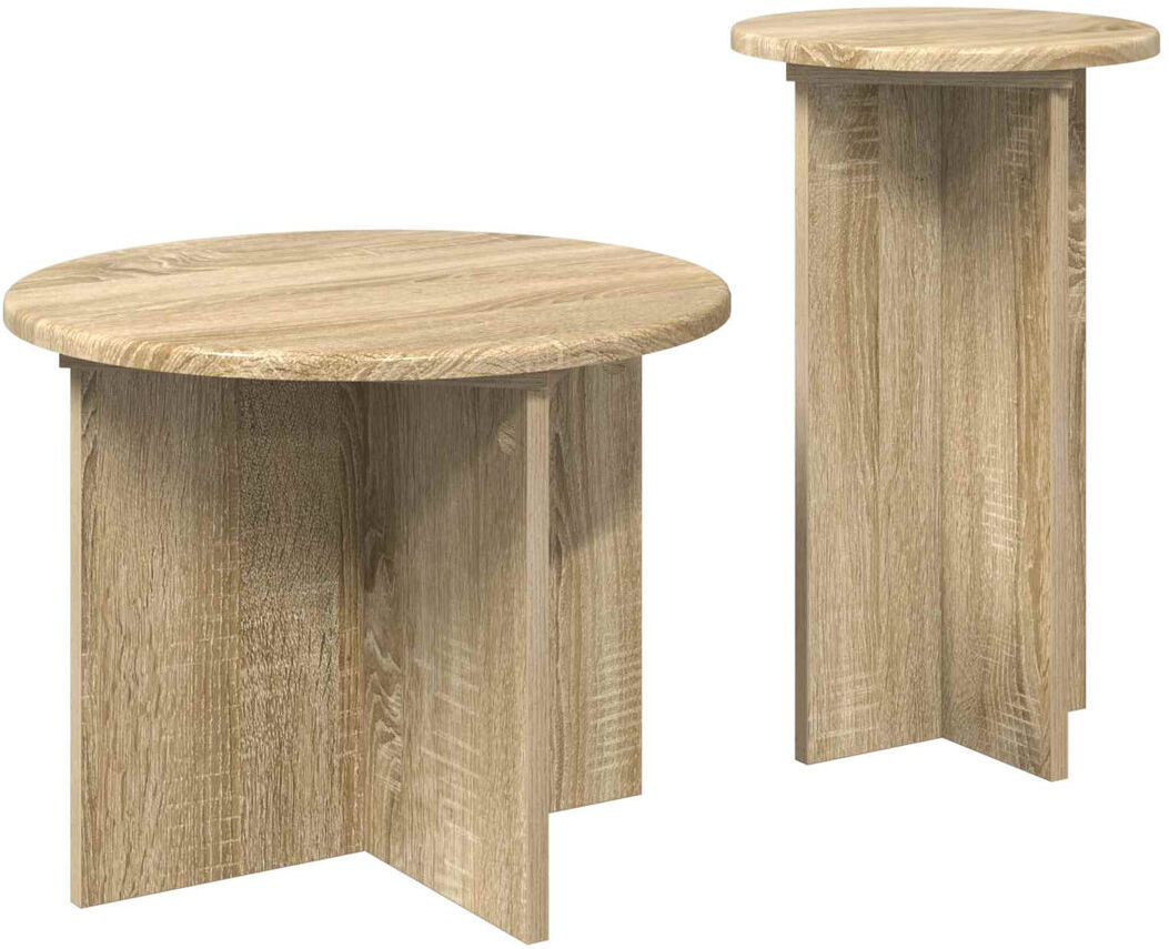 17 Stories Nesting Tables Sonoma Oak 35cm H X 45cm W X 45cm D