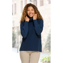 Baumwoll-Pullover in saphir in Größe 44/46 von DW-Shop, Saphir, 44/46