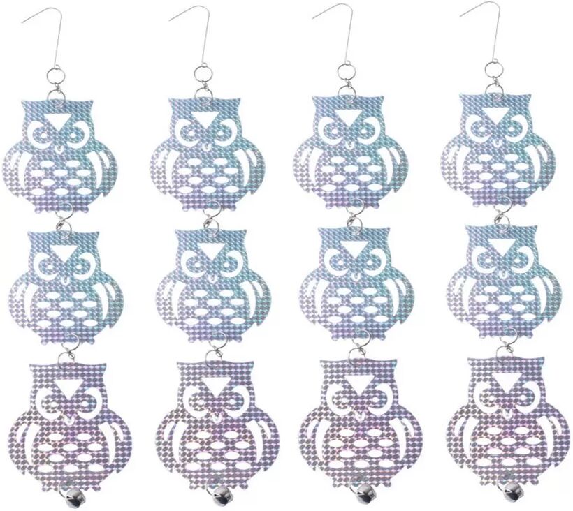 INF Reflektierende Vogelscheuche in Form von Eulen 4 Pack