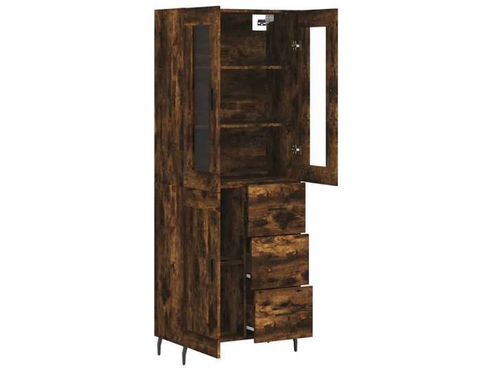 VIDAXL - Armoire haut intérieur Buffet haut - Chêne fumé - 69 5x34x180 cm - Bois d'ingénierie 560360 Assemblage requis