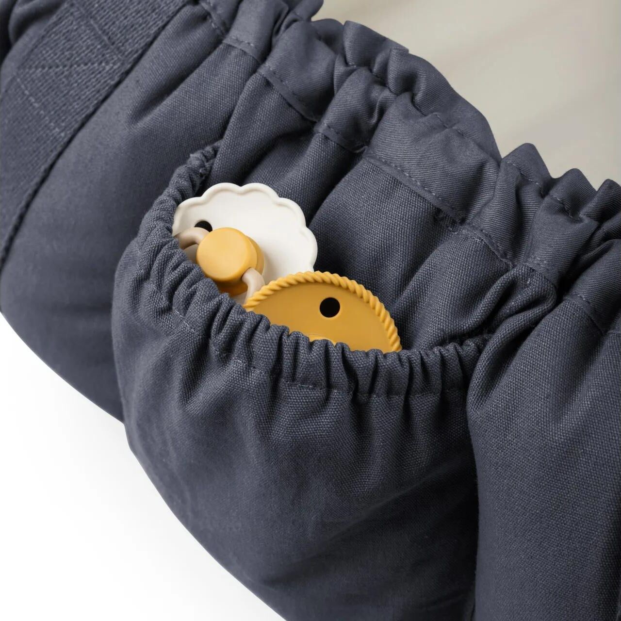 Kuschelnest "sebra 3-in-1 Babynest", Baby, grau (blau), Obermaterial: 100% Baumwolle, Bettnestchen Kuschelnest blau Einheitsgröße