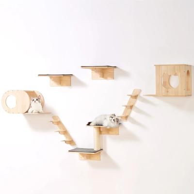 Wall Mounted Cat Climbing Jungle Ecosystem 3pcs Set