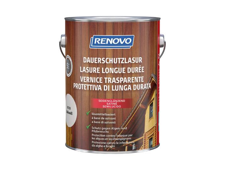 Renovo Dauerschutzlasur Kalkweiss 2.5 l Seidenglanz