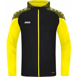 JAKO Performance Kapuzenjacke Kinder schwarz/soft yellow 128
