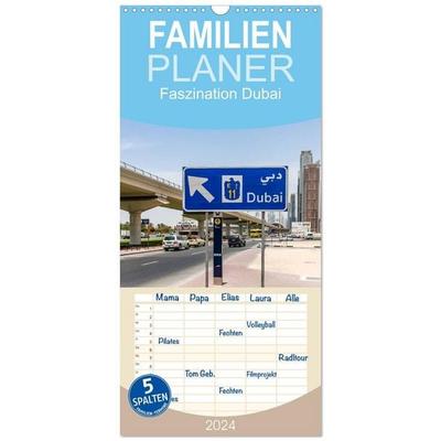 Familienplaner 2027 - Faszination Dubai mit 5 Spalten (Wandkalender, 21 x 45 cm) CALVENDO