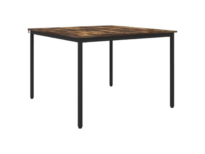 Rechteckiger Esstisch 110 x 110 x 75 cm aus technischem Holz und Metall Schwarzer Metallrahmen, stabile quadratische Beine, glatte Oberfläche, einfache Reinigung, minimalistisches Design
