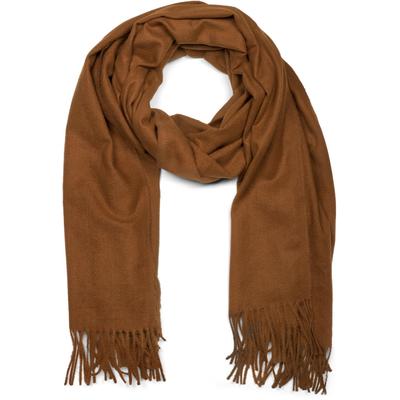 Schal STYLEBREAKER "Weicher Schal Uni mit Fransen", Damen, braun (cognac), Obermaterial: 100% Viskose CV., Modisch, Modetücher Schal
