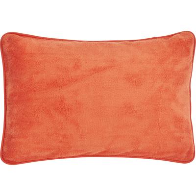 Dekokissen DONE. "Softie", rot (coral, unifarben), B:40cm L:60cm, Polyester, Dekokissen_Sitzkissen_Kissenhüllen, Extra weiche und anschmiegsame Kissenhülle ohne Füllung, 1 Stück