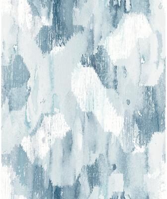 Scott Living Mahi Blue Abstract Wallpaper
