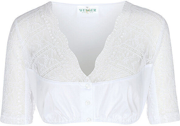 WENGER Dirndlbluse ANETTE weiss   32 32
