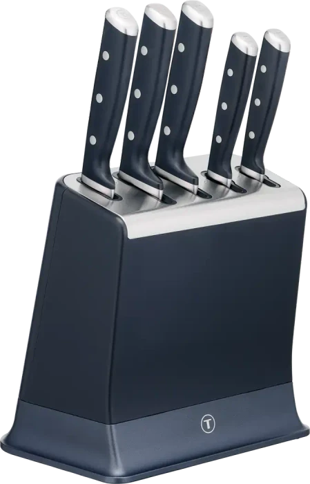 Tefal EverSharp Messer-Set 5-tlg. + Block mit integriertem Messerschärfer K297S6