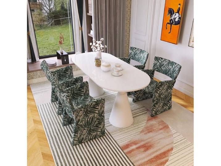 JVmoebel Essgruppe Esszimmer Set Esstisch + 4 Stühle Designer Luxuriös, (5-tlg), Made in Europa