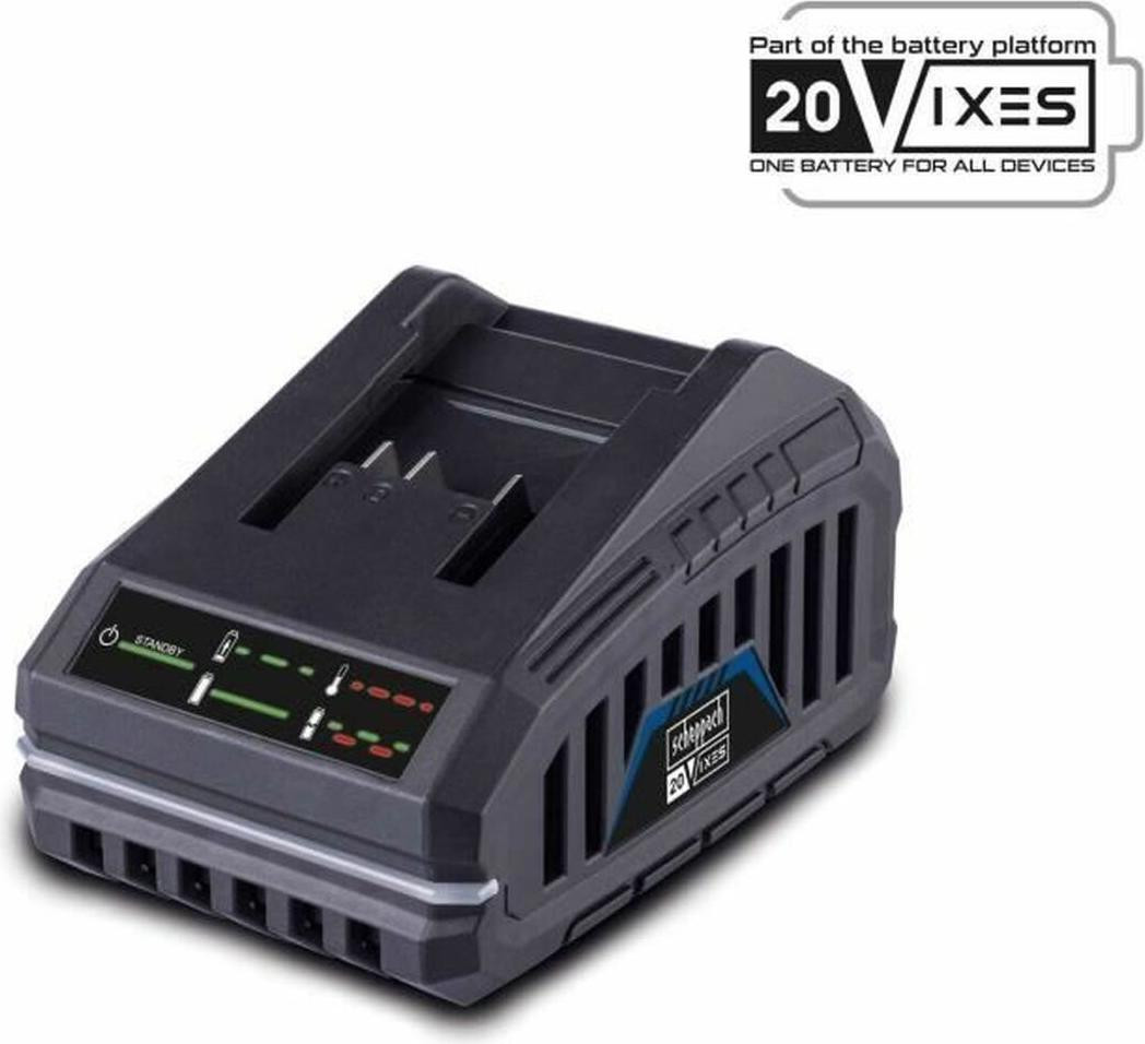 Scheppach 20V 2.4A oplader voor de IXES serie universele accu's